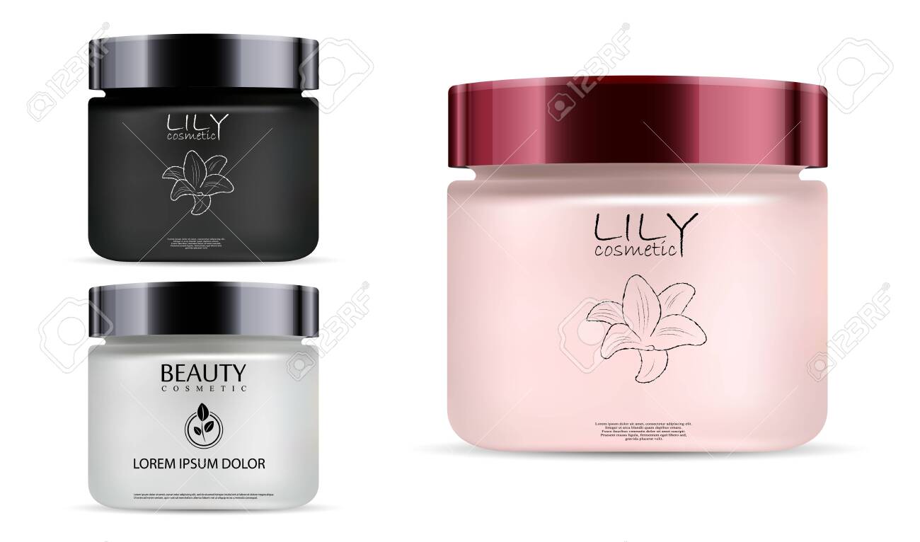 Download Round Black White And Rose Matt Glass Jar With Black Glossy Royalty Free Cliparts Vectors And Stock Illustration Image 122377915