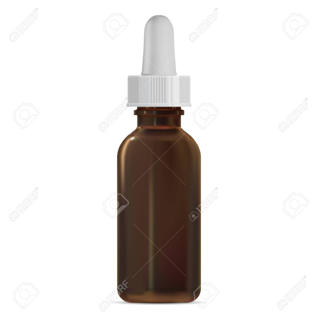 Download Brown Bottle With Dropper For Serum Or Essential Oil Clear Medicine Royalty Free Cliparts Vectors And Stock Illustration Image 151058838