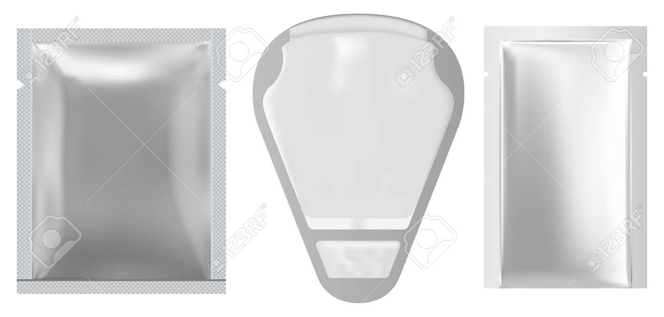 Download Napkin Package Face Mask Sachet Mockup Silver Packet Wet Wipe Royalty Free Cliparts Vectors And Stock Illustration Image 164832365