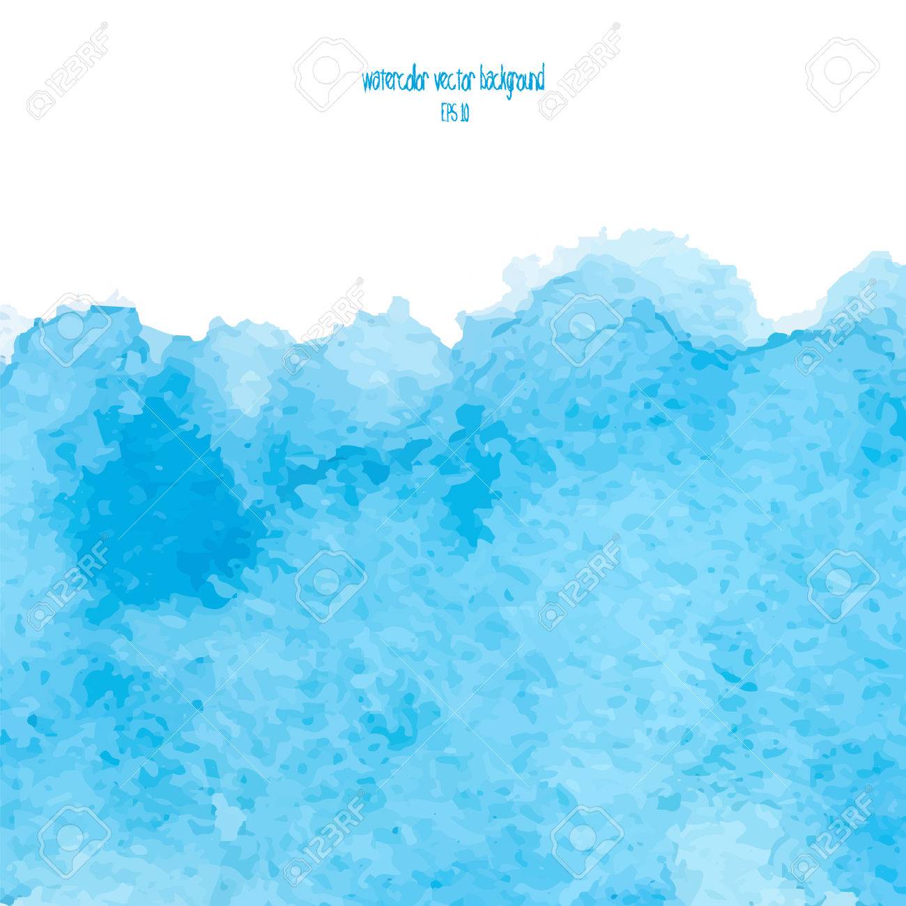 Designed Abstract Watercolor Background Design Element Blue