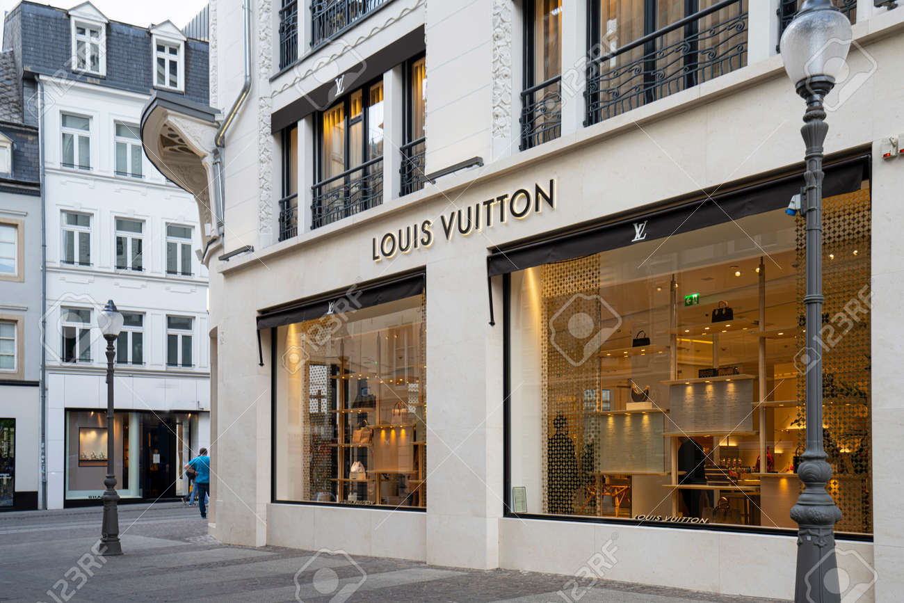 Luxembourg City, May 2022. External View Of The Louis Vuitton Brand Shoip  In The City Center Stock Photo, Picture and Royalty Free Image. Image  187309446., image size:1300x867