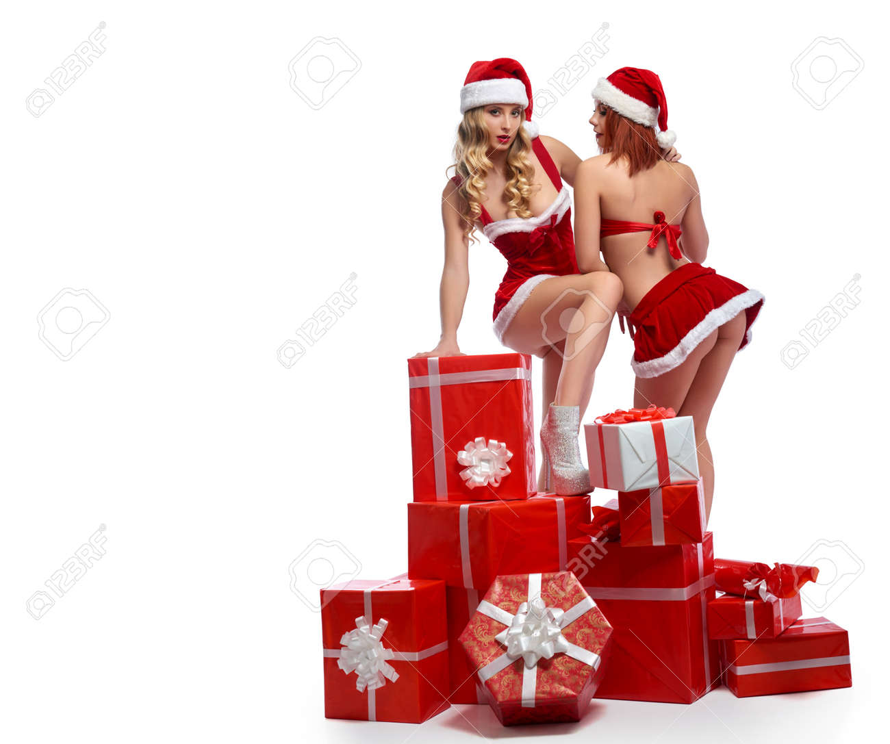 hot girl in santa suit