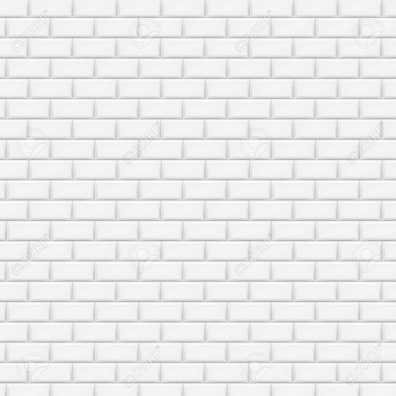 地下鉄のタイル パターンで白いレンガの壁 ベクトルの図 Eps 10 のイラスト素材 ベクタ Image