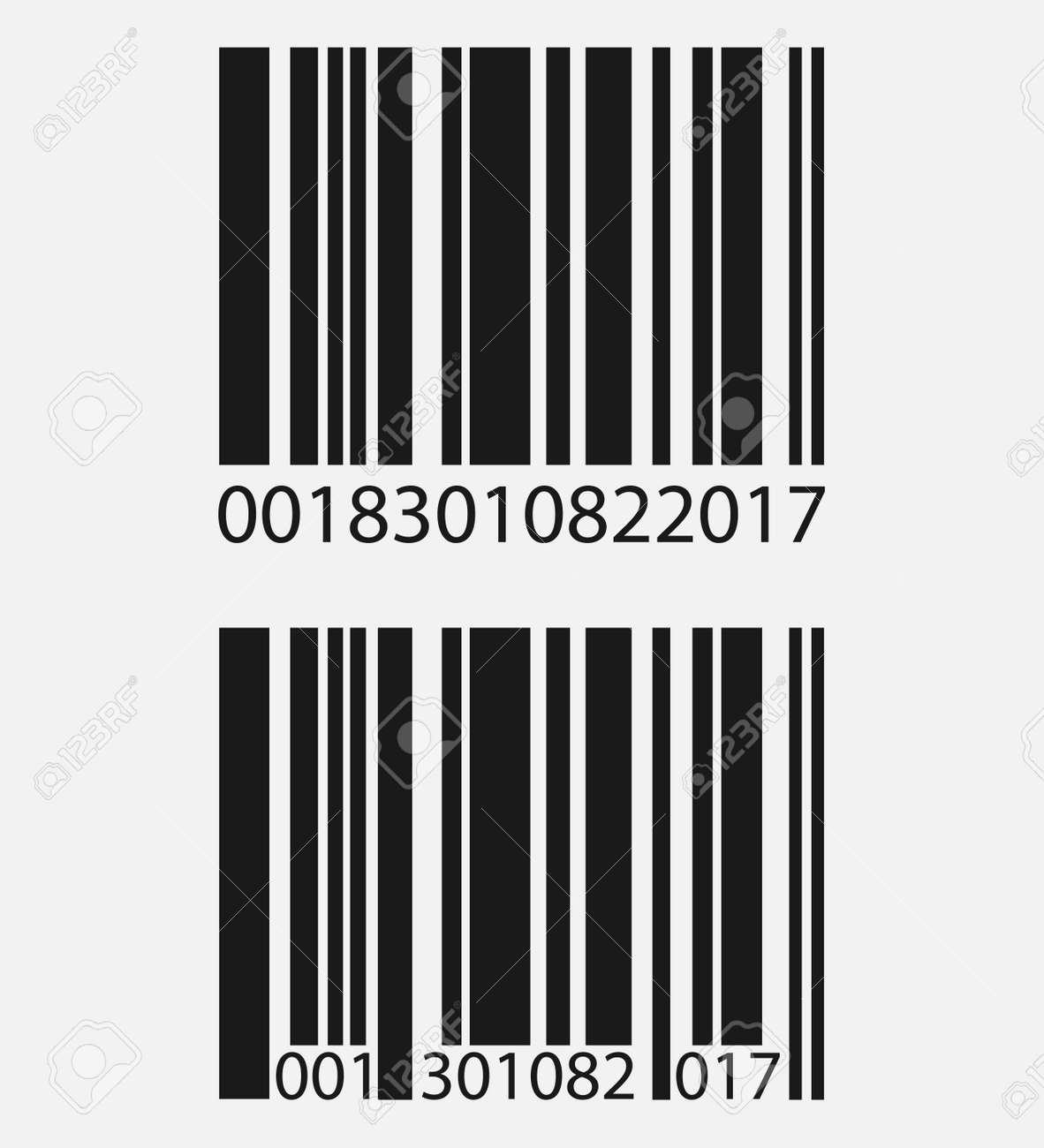 realistic barcode icon isolated on grey background vector