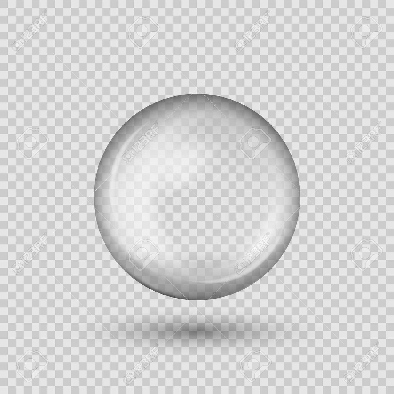 Translucent sphere with shadow on transparent background. - 146259207 Translucent sphere with shadow on transparent background. - 146259207