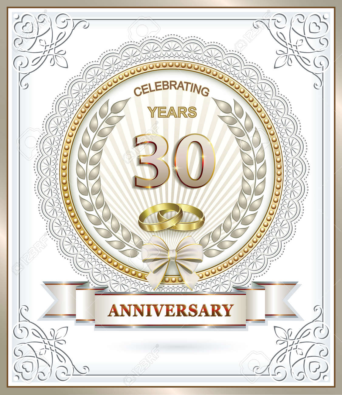 wedding anniversary 30 years royalty free cliparts vectors and