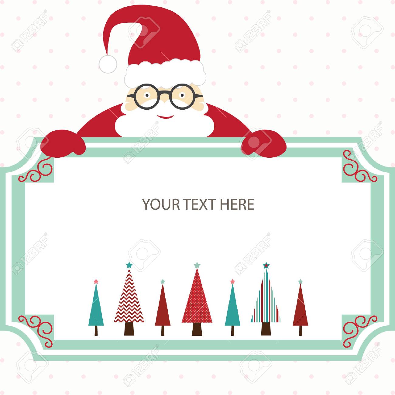 サンタとクリスマス tree christmas invitation christmas 挨拶 card