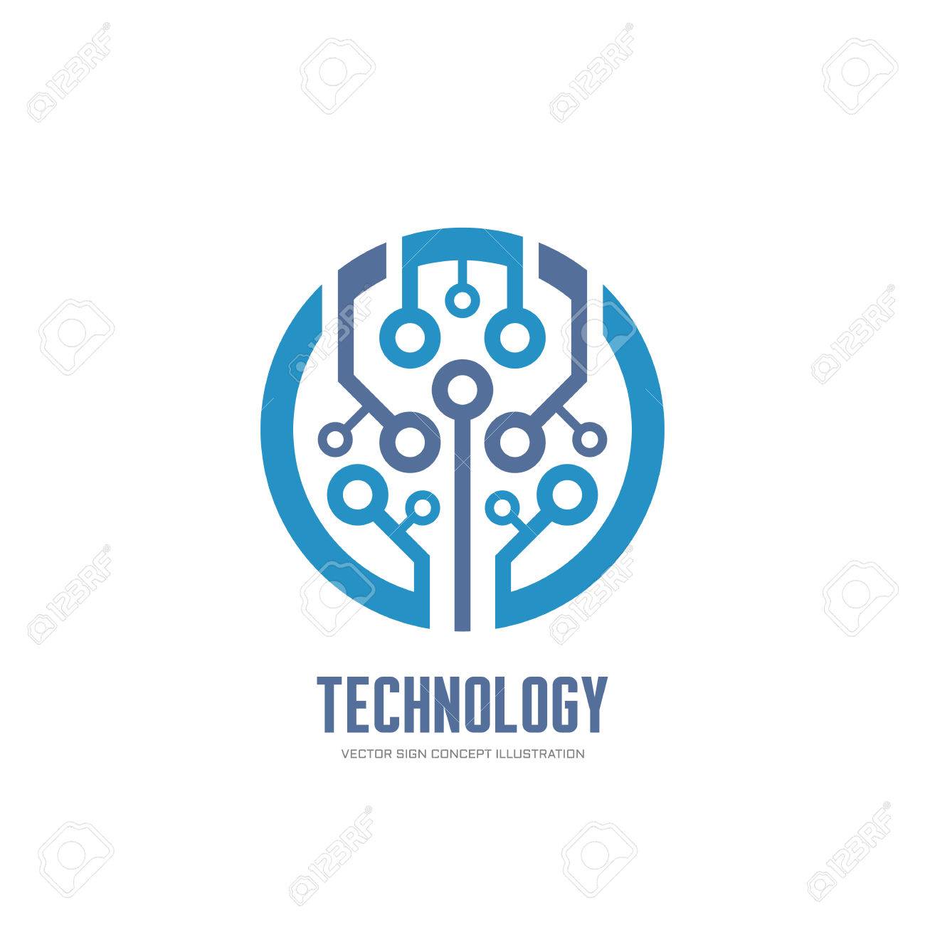 Technology Vector Logo Concept Illustration For Corporate Identity Royalty Free Cliparts Vectors And Stock Illustration Image 55883077