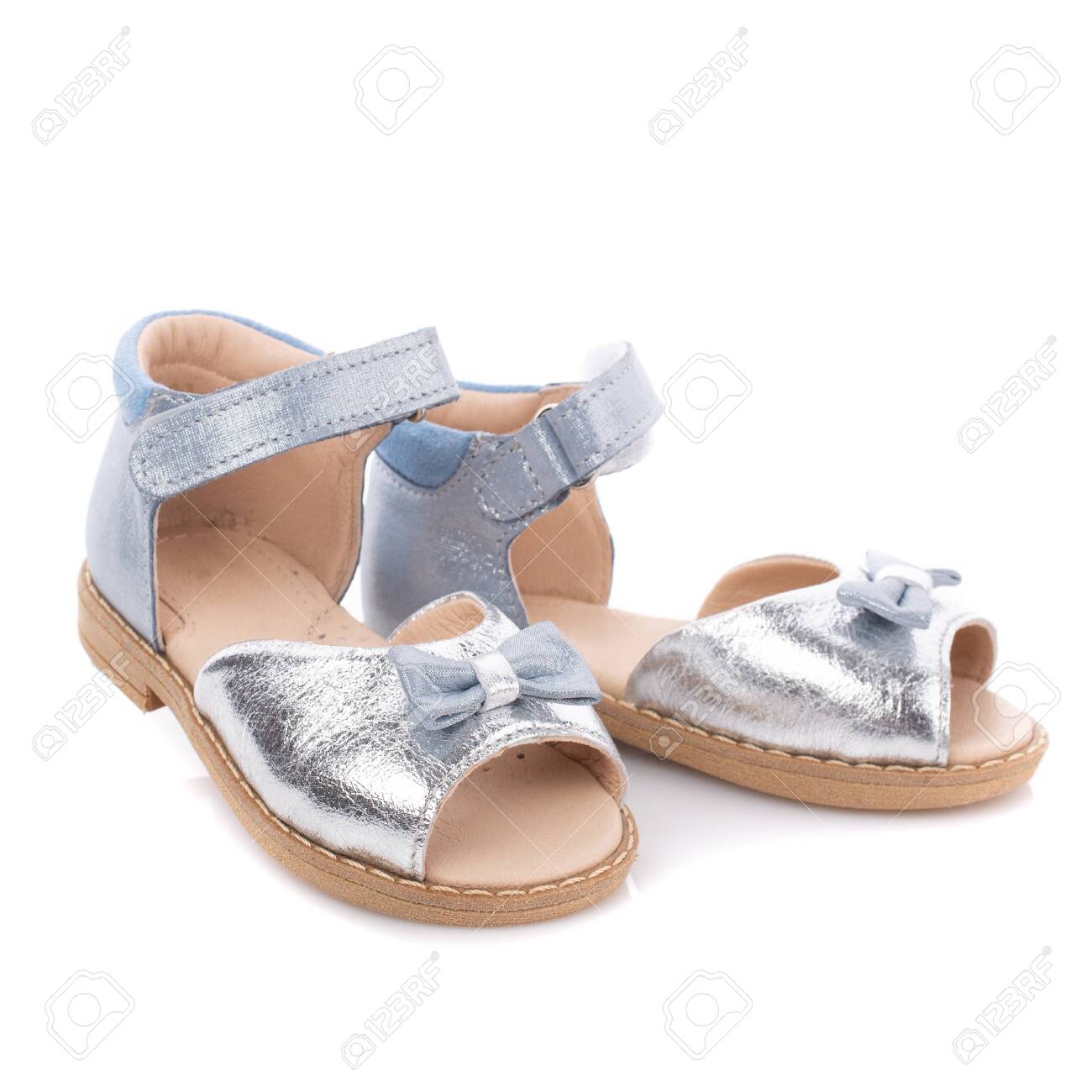 girls silver sandals