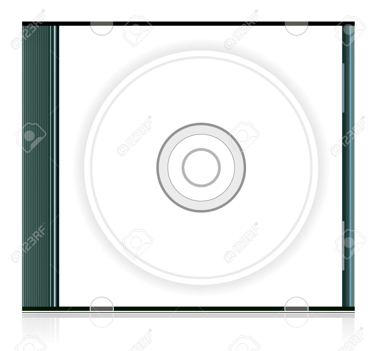 空の Cd ボックスのイラスト素材 ベクタ Image