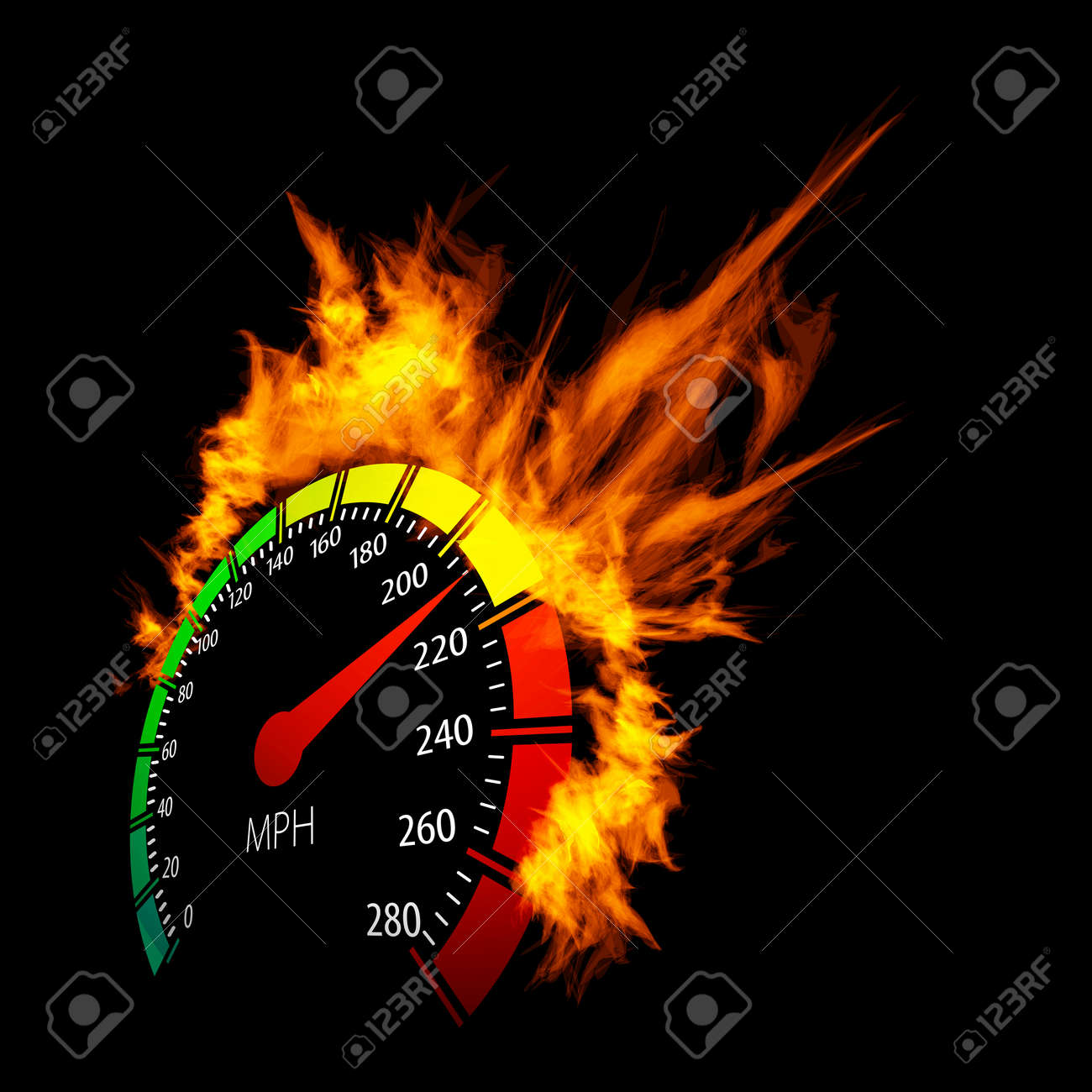 burning speedometer royalty free cliparts vectors and stock