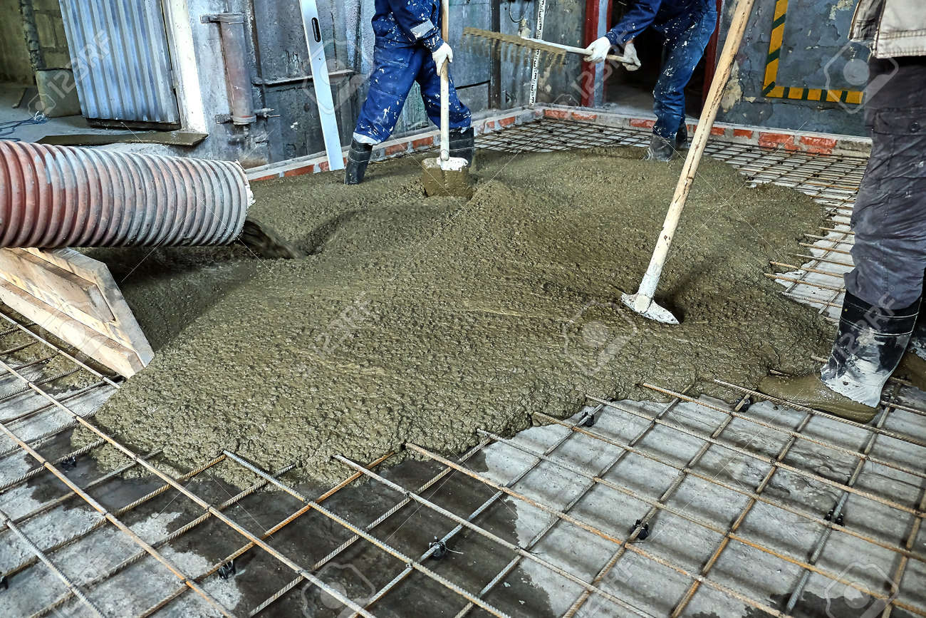 Pouring Concrete Slab Stock Photo Picture And Royalty Free Image Image 79801949