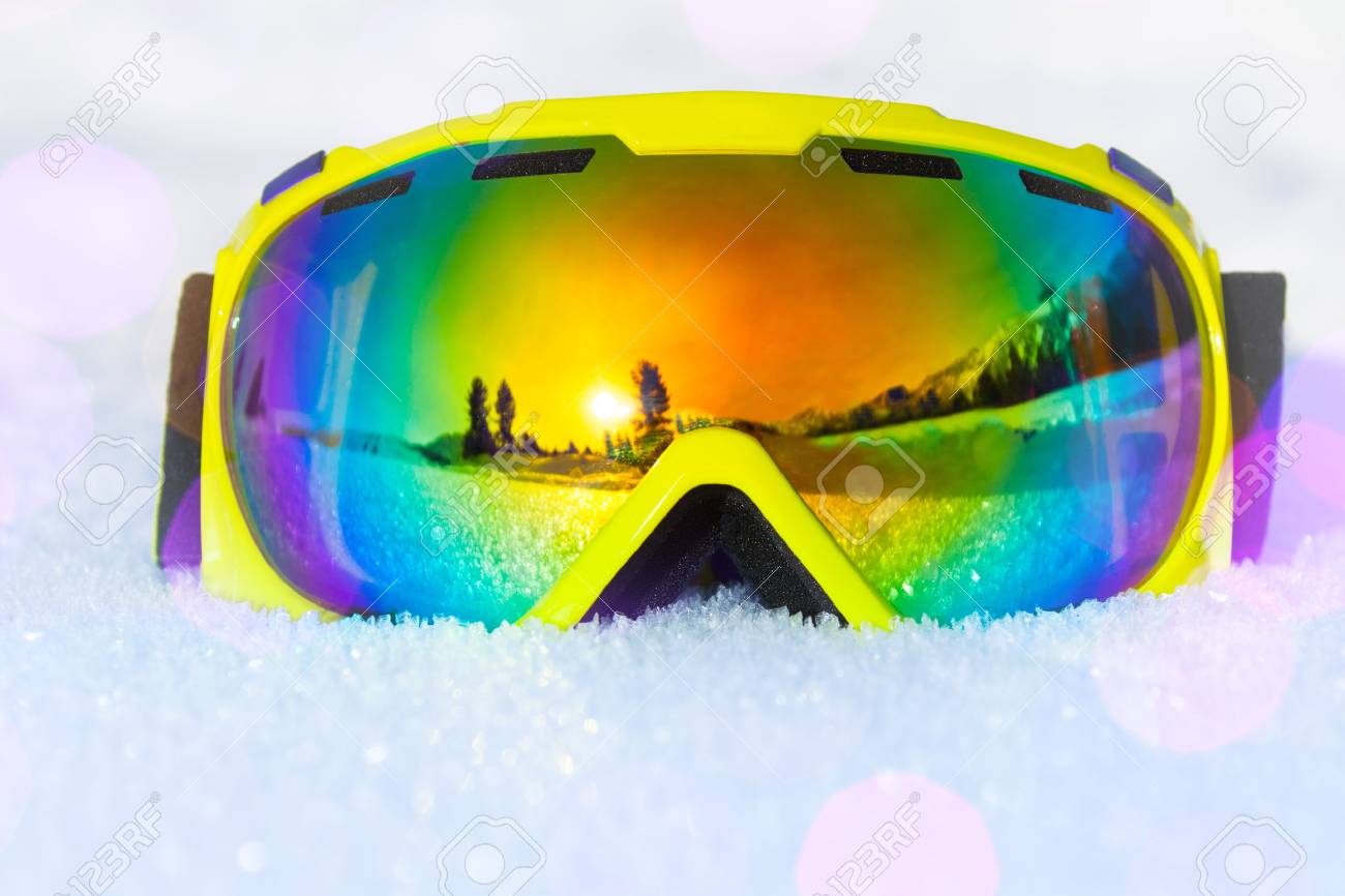 Masque de ski jaune Clearance