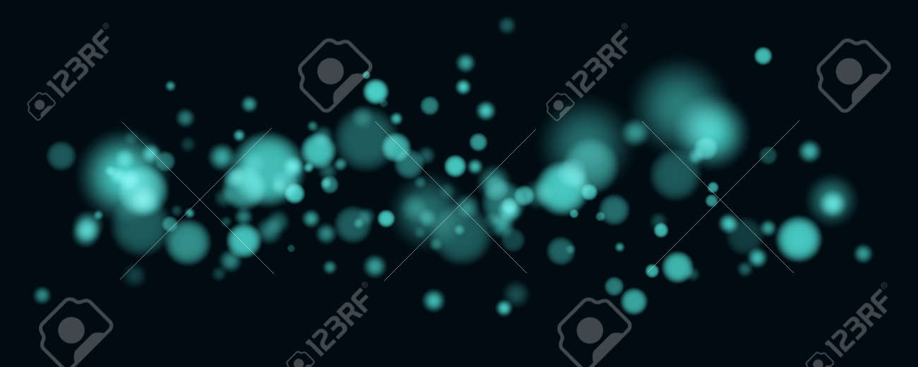 Blue Flare Bokeh In Motion Abstract Background With Blue Lights