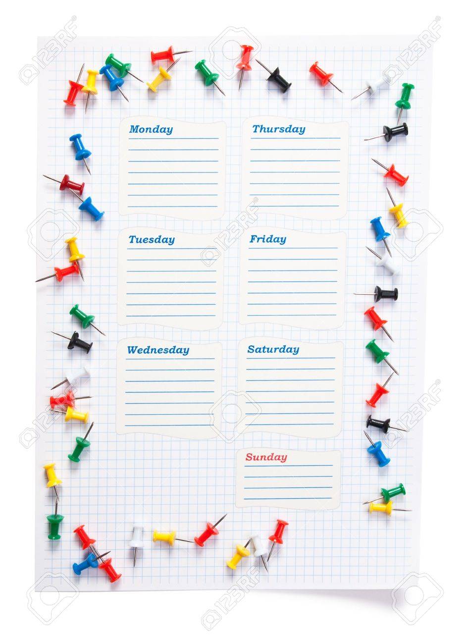 blank school schedule