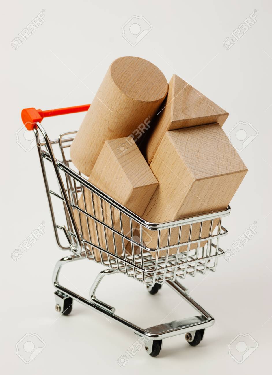 wooden blocks in trolley