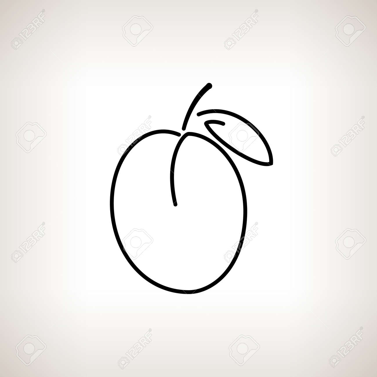 梅 画像輪郭の梅 黒と白のベクトル イラストのイラスト素材 ベクタ Image