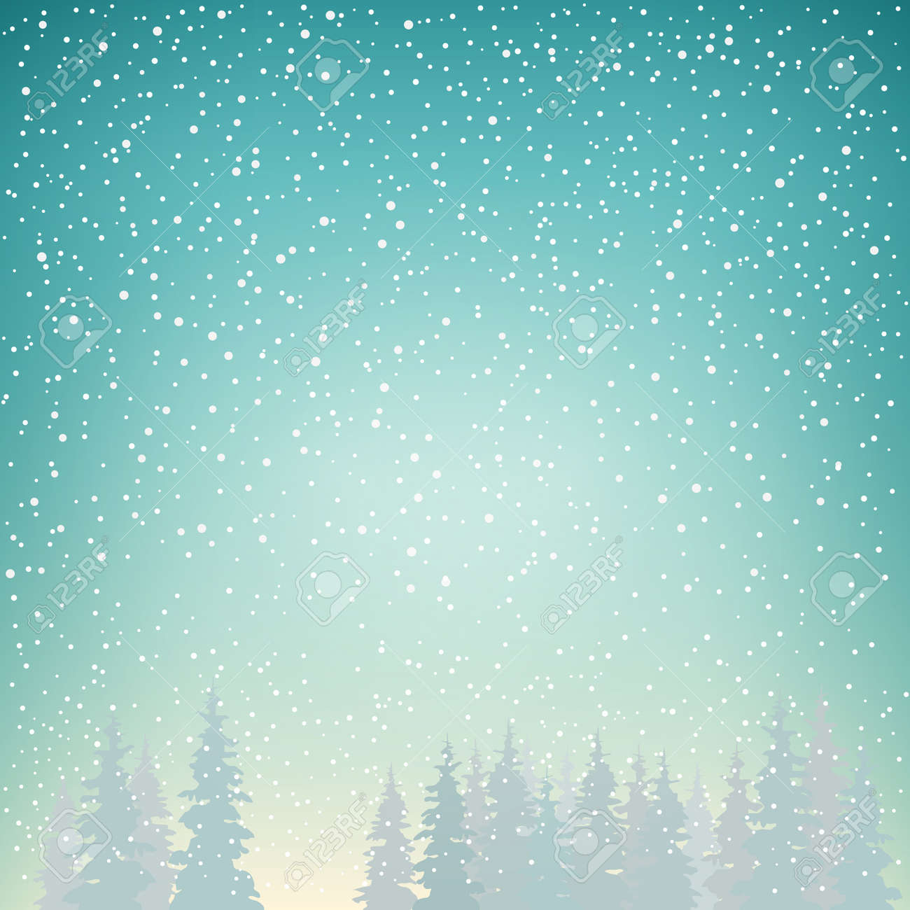 Snowfall, Snow Falls on the Spruce, Snowfall in the Forest, Fir Trees in Winter in Snowfall, Winter Background, Christmas Winter Landscape in Turquoise Shades, Vector Illustration - 46727620 Snowfall, Snow Falls on the Spruce, Snowfall in the Forest, Fir Trees in Winter in Snowfall, Winter Background, Christmas Winter Landscape in Turquoise Shades, Vector Illustration - 46727620