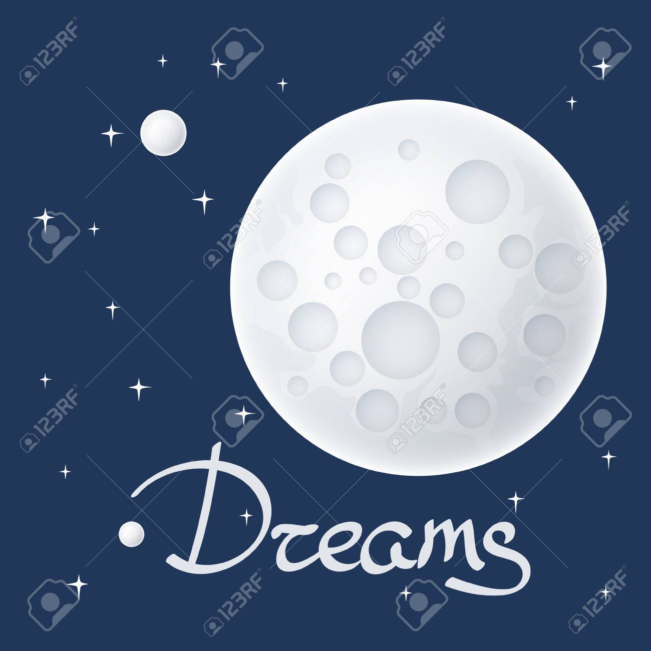 スペース テキスト 星と月 宇宙 ベクトル図でクレーターと宇宙惑星惑星 のイラスト素材 ベクタ Image