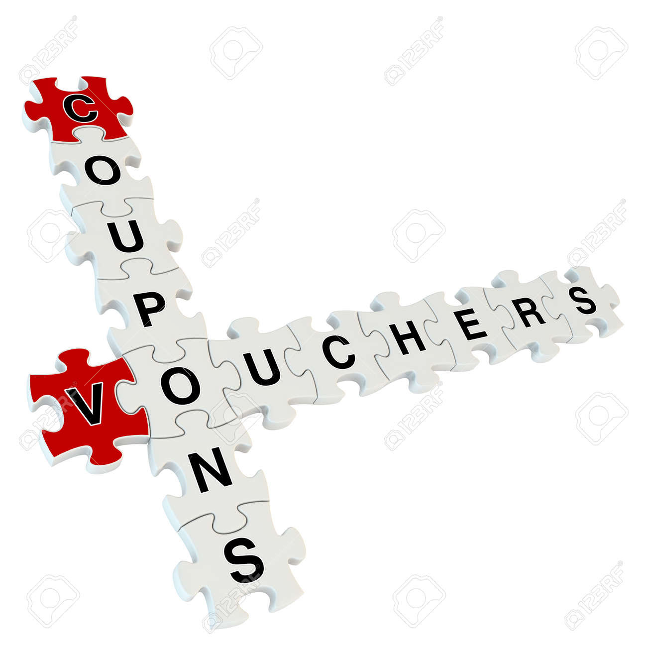 Gutscheine 3d Puzzle Auf Weissem Hintergrund Lizenzfreie Fotos Bilder Und Stock Fotografie Image 2587