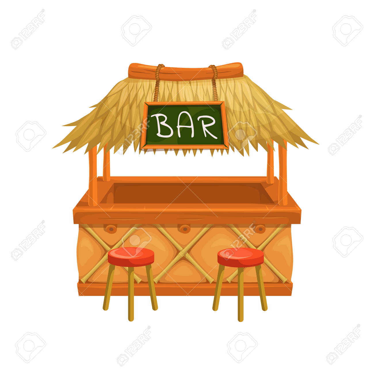Vector Tiki Bar. Illustration For Design Hawaiian Party. Royalty Free SVG,  Cliparts, Vectors, and Stock Illustration. Image 114786323., image size:1300x1300