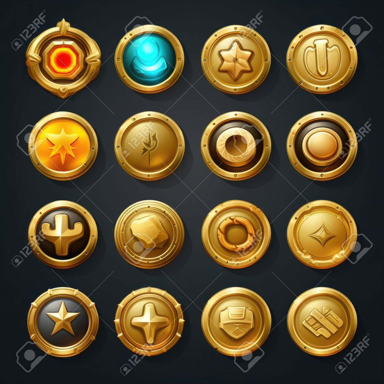 アイコンゴールドコインゲームAIが生成されました。金属、お金の宝物、通貨ビジネスアイコン金貨ゲームのイラストの写真素材・画像素材 Image  204055968