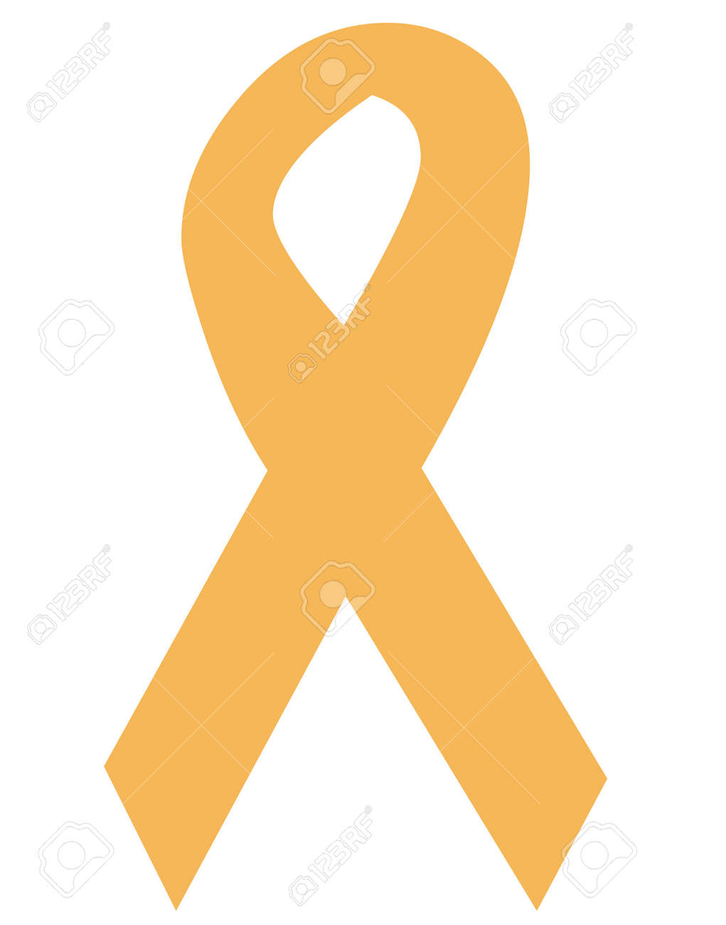 小児がんの意識リボンのアイコン の写真素材 画像素材 Image