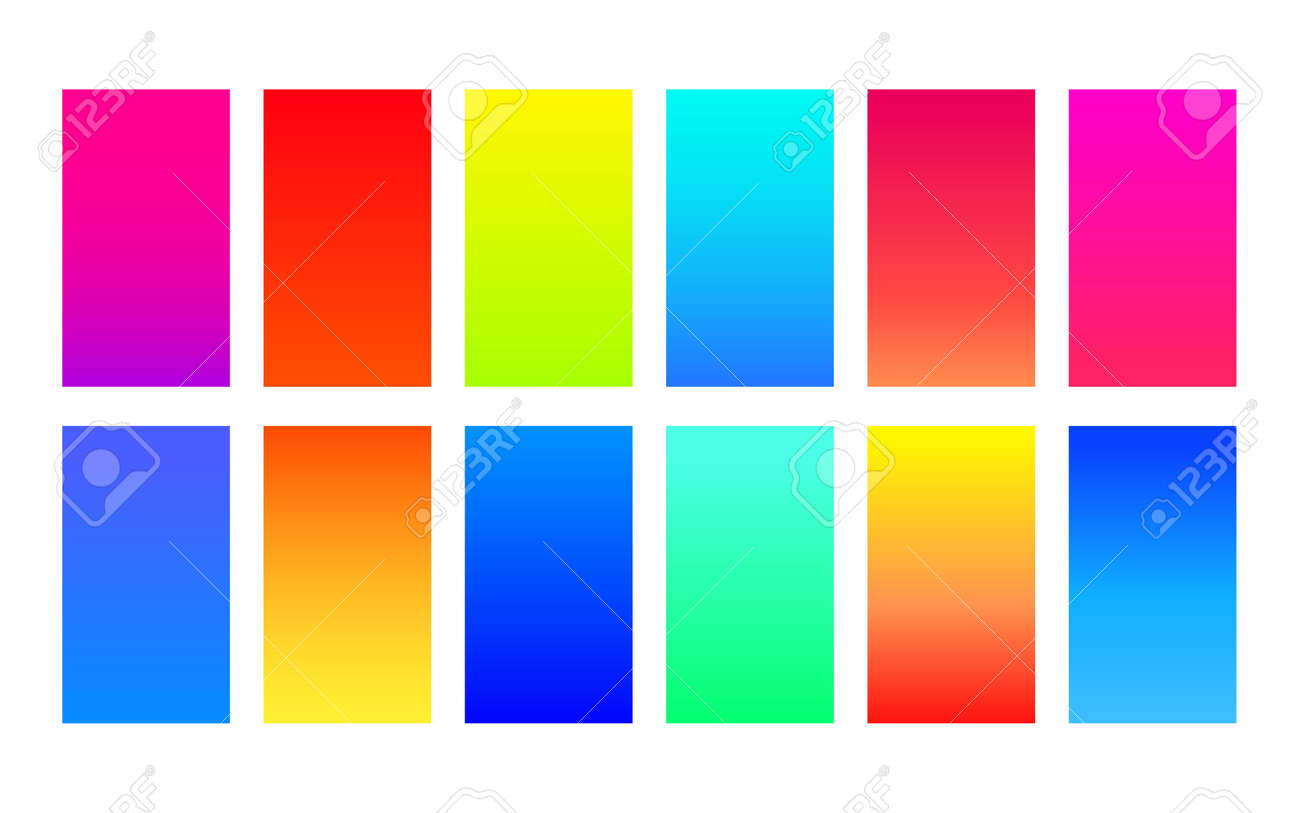 Bright Vivid Multi Color Gradient Colors Screen Collection Royalty Free Cliparts Vectors And Stock Illustration Image