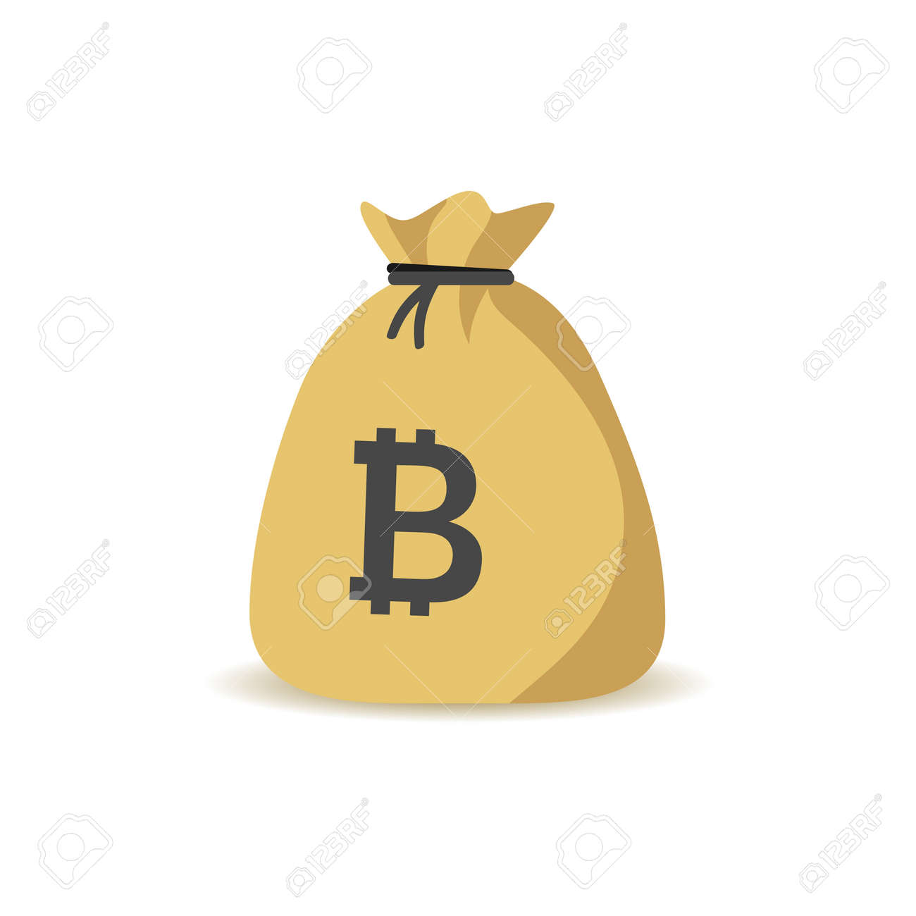 Bitcoin Currency Earning Money Bag Icon Illustration. Royalty Free SVG,  Cliparts, Vectors, and Stock Illustration. Image 92424377.