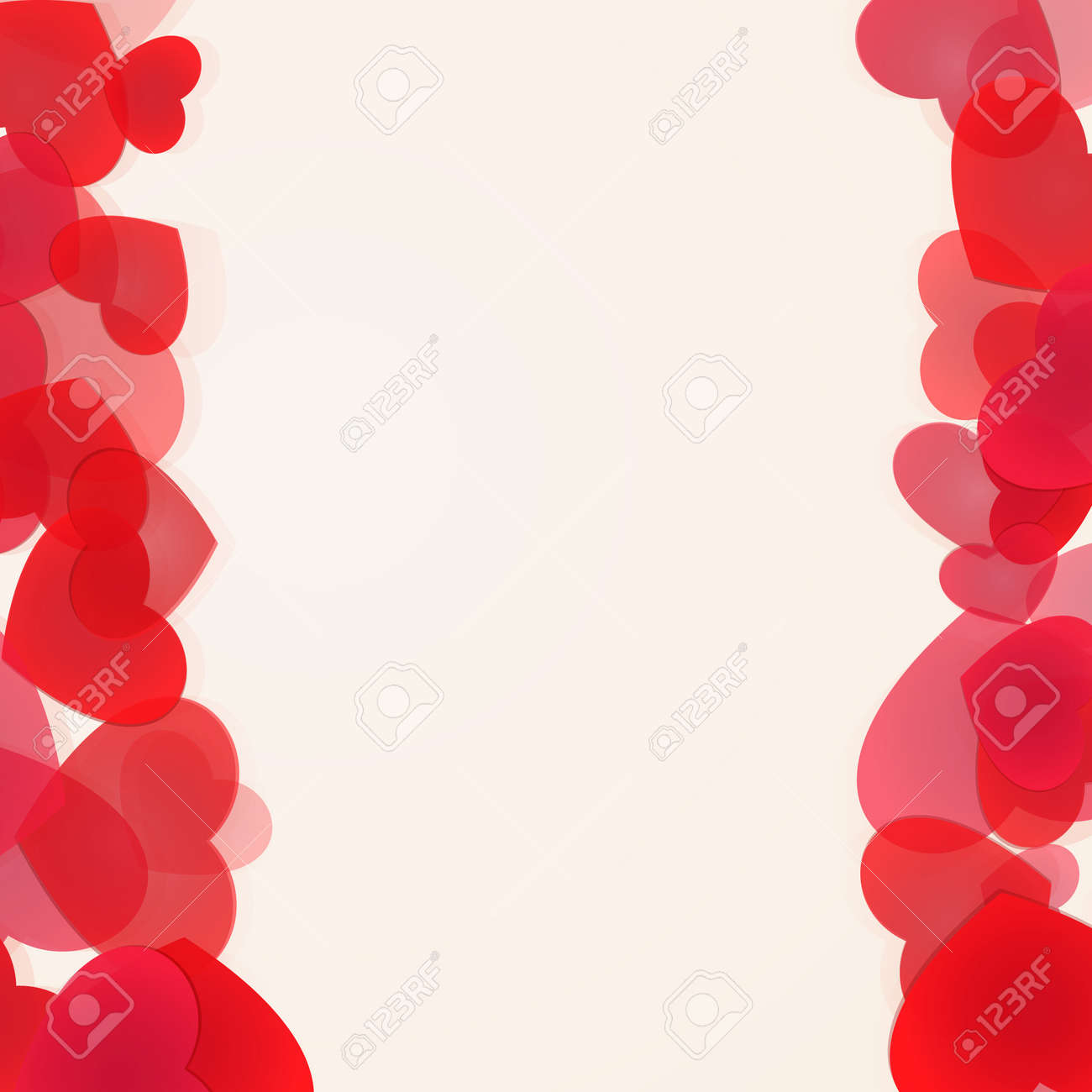 縦型ハートフレームイラスト お祝いの縁取りデザイン のイラスト素材 ベクタ Image