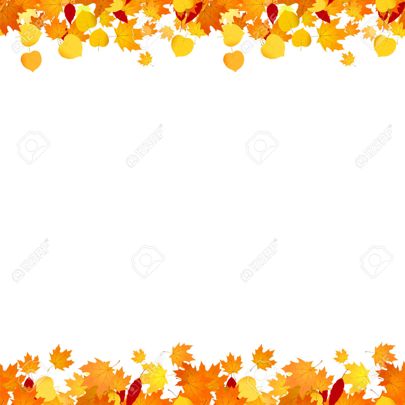 autumn decorative lines with leaves for footers and headers autumn headers