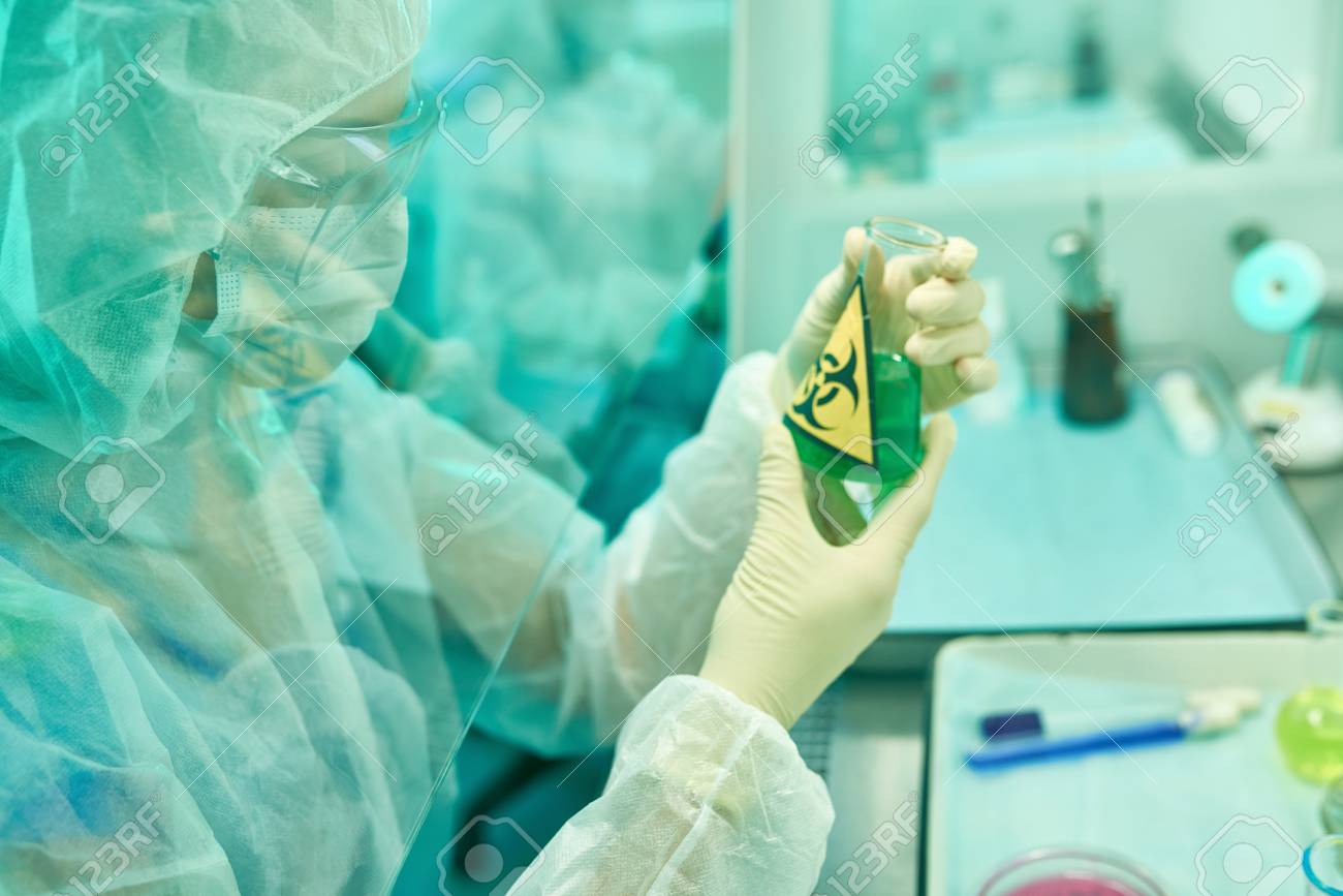 Scientist Researching Viruses - 93849591 Scientist Researching Viruses - 93849591
