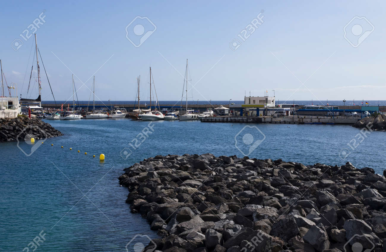 Small bay by the sea with yachts inside - 158532296 Small bay by the sea with yachts inside - 158532296