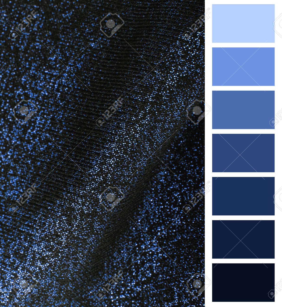 Texture De Tissu Bleu Graphique à Palette De Couleurs Gratuit Banque