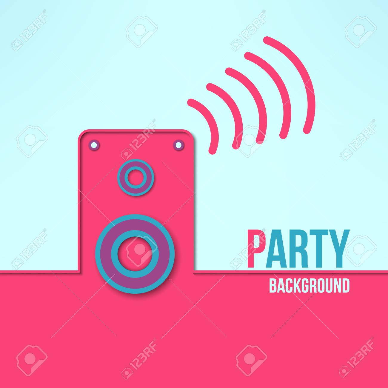 vector home party background in modern flat design clean and