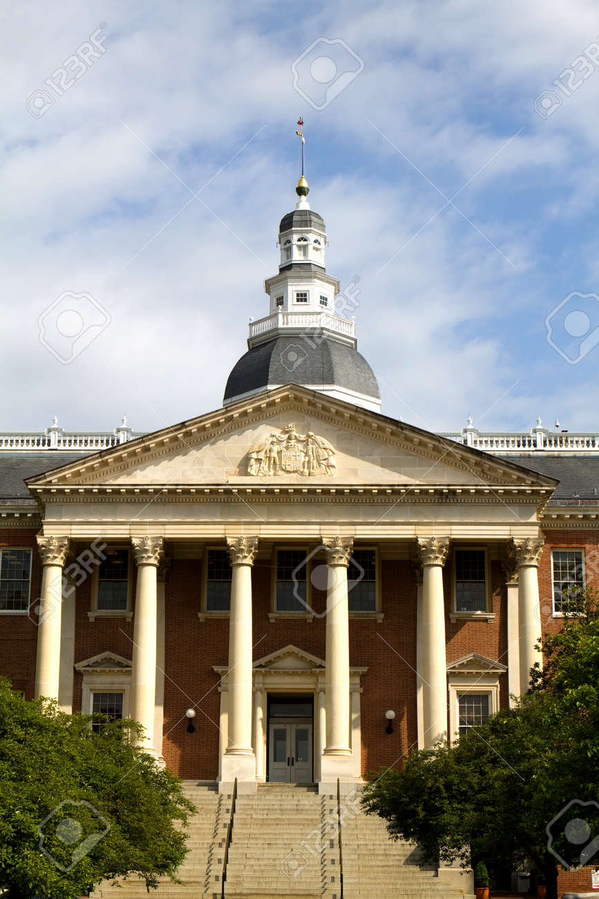 Maryland State Capitol Eingangsgebaude In Annapolis Maryland Usa Lizenzfreie Fotos Bilder Und Stock Fotografie Image 14458309