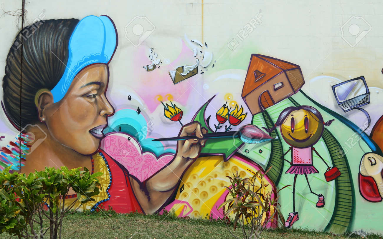 Bunte Graffiti Mit Einem Anti Korruptions Nachricht An Einer Wand In Einer Strasse In San Salvador El Salvador Lizenzfreie Fotos Bilder Und Stock Fotografie Image 31264249