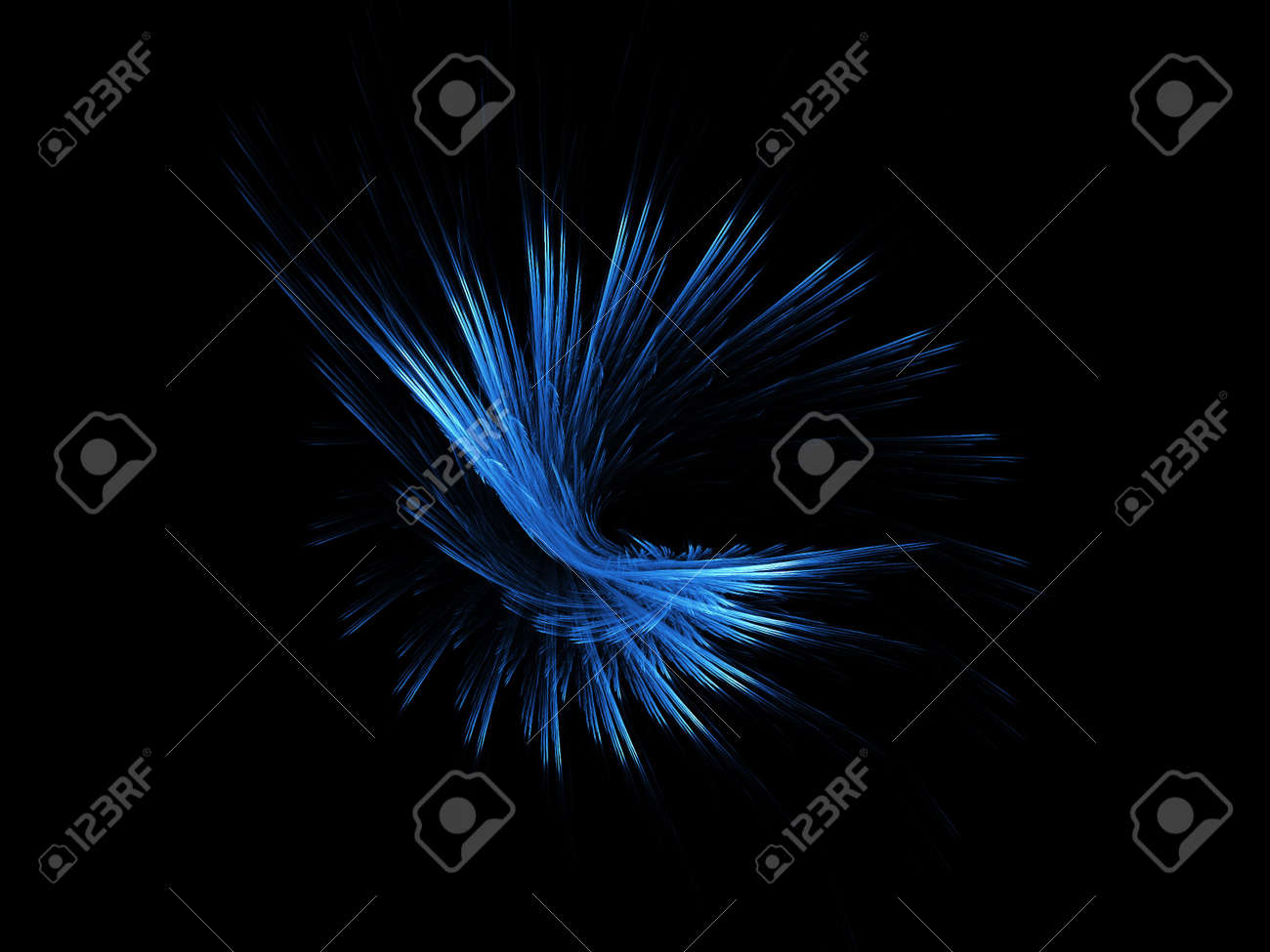 暗い背景に青い羽螺線形光線 の写真素材・画像素材. Image 11197300.