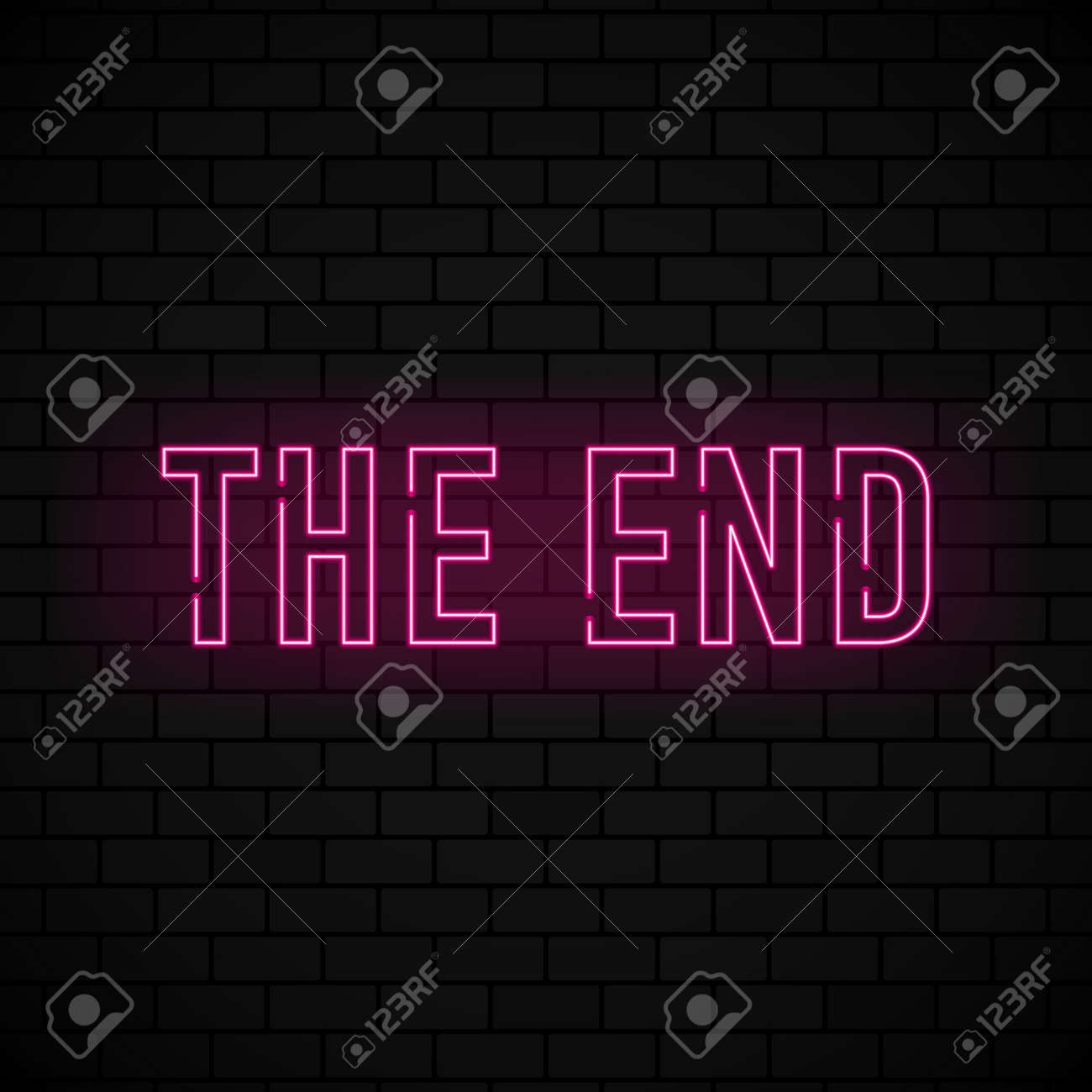 ネオンサイン「THE END」ネオン管