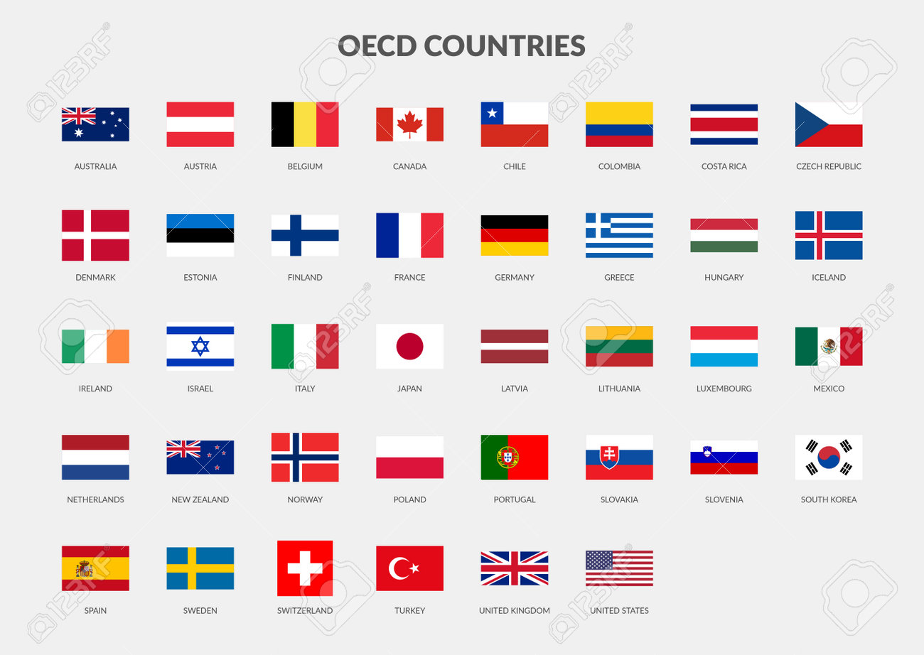 OECD - Organisation For Economic Co-operation And Development Countries  Flag Rectangle Icon Collection. Royalty Free SVG, Cliparts, Vectors, and  Stock Illustration. Image 207172268.