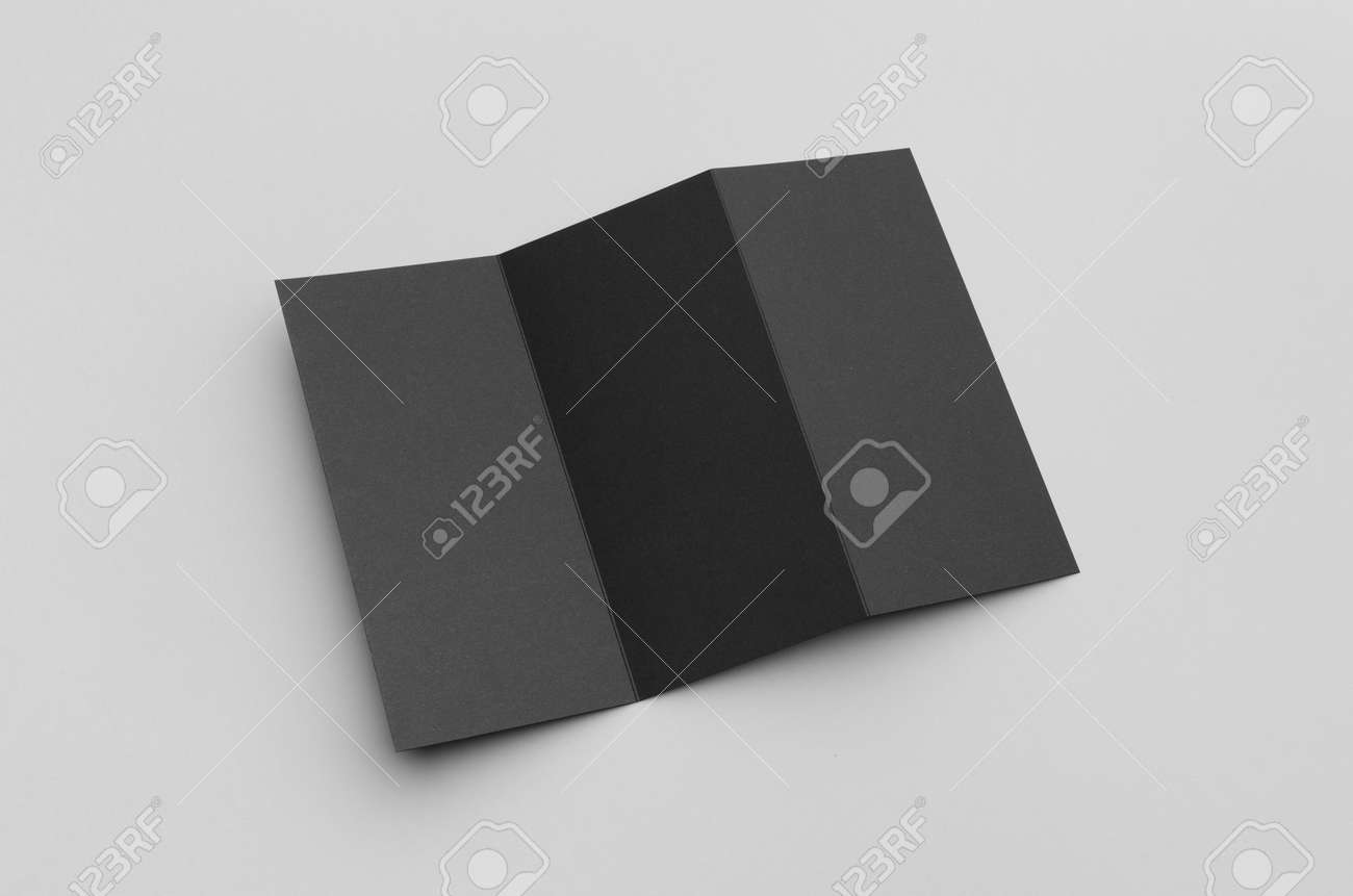 black a4 z fold brochure mock up stock photo picture and royalty zfold brochure