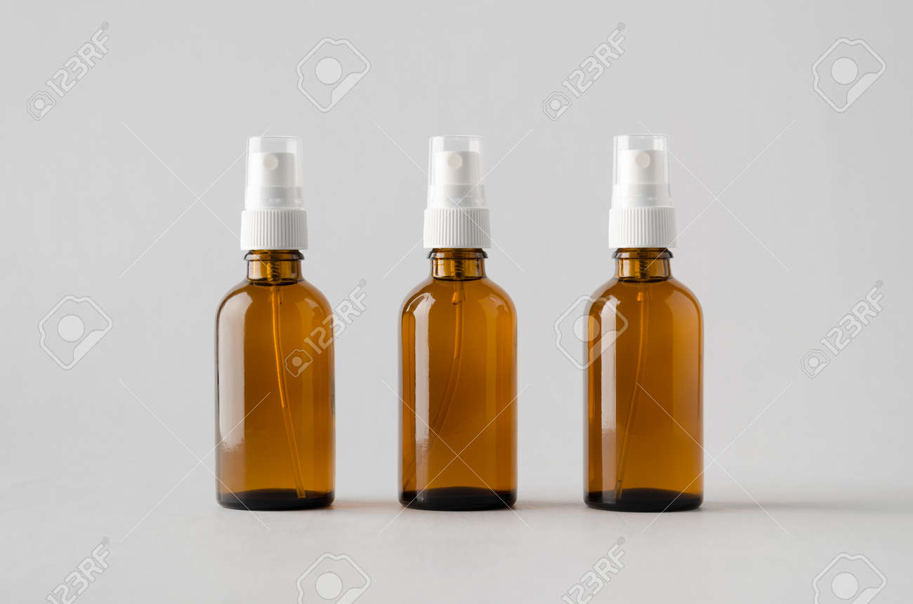Download Amber Spray Bottle Mock Up Three Bottles Stock Photo Picture And Royalty Free Image Image 80384231