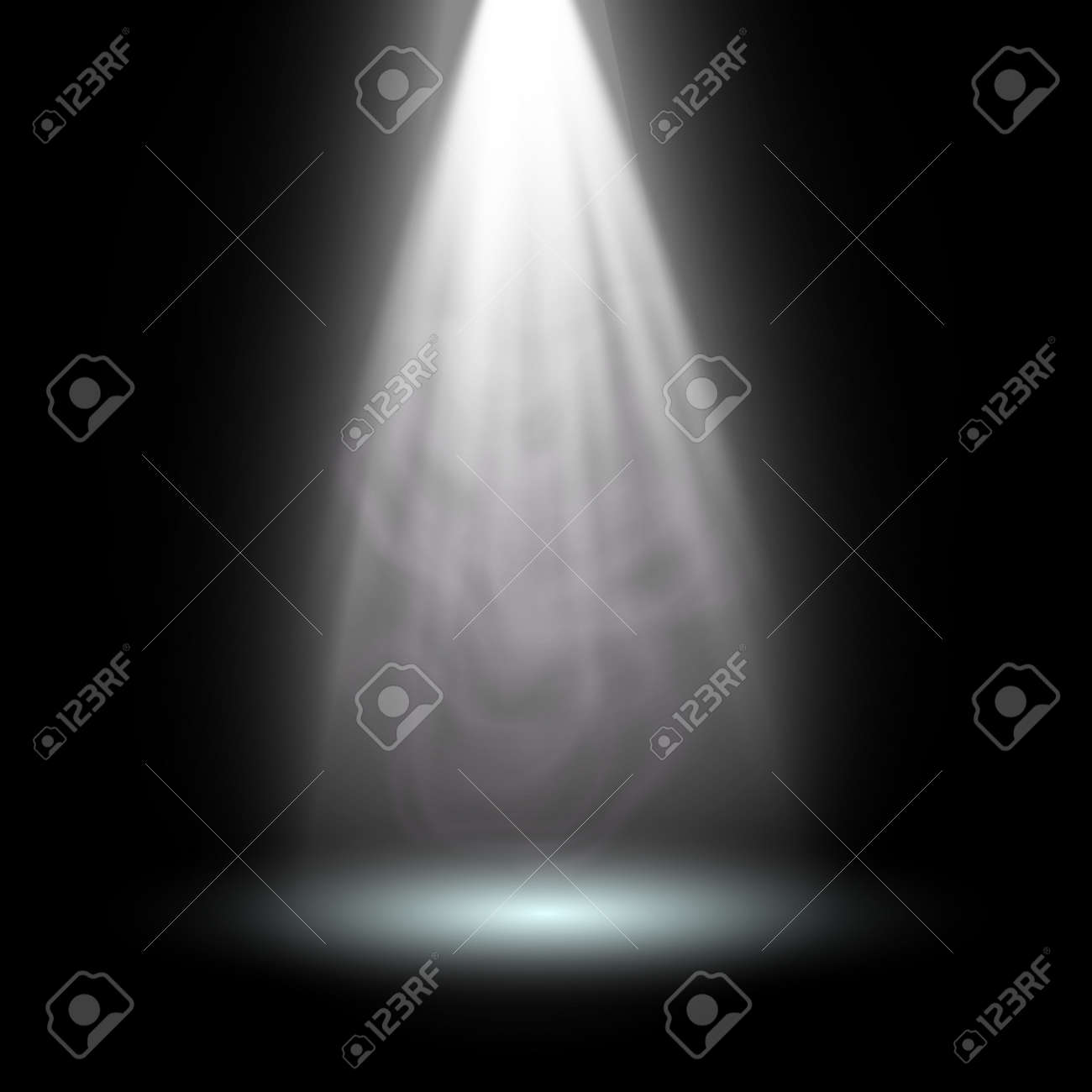 Foco De Luz Blanco Plantilla Para Efectos De Luz Aislado En Color