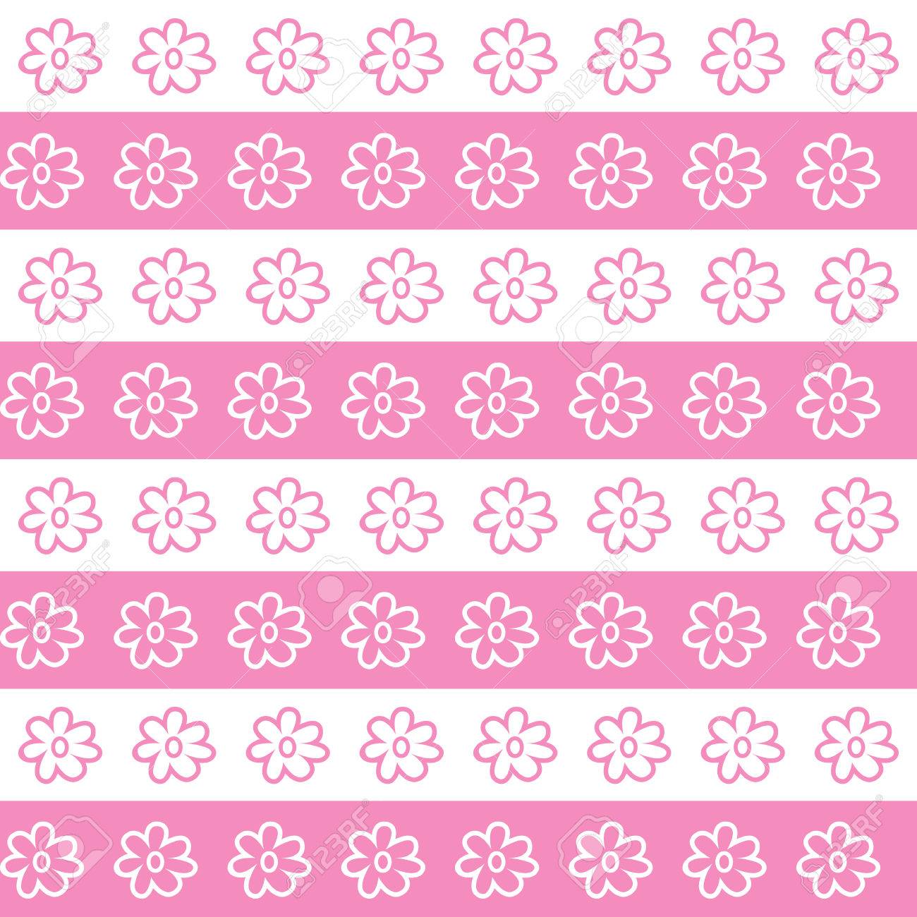 任意の使用のために大きいピンクと白の花の壁紙 のイラスト素材 ベクタ Image