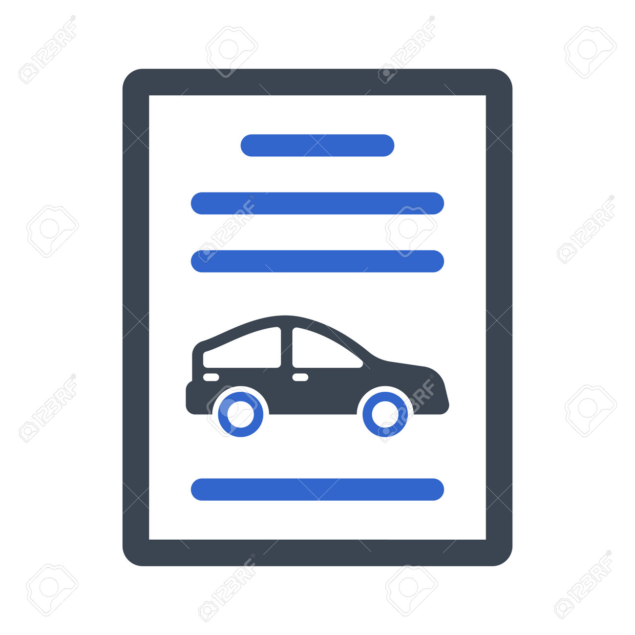 自動車保険証券アイコンのイラスト素材・ベクター Image 160569713