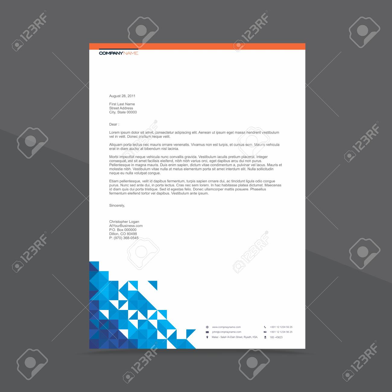 professional letterhead design template royalty free cliparts professional letterhead design