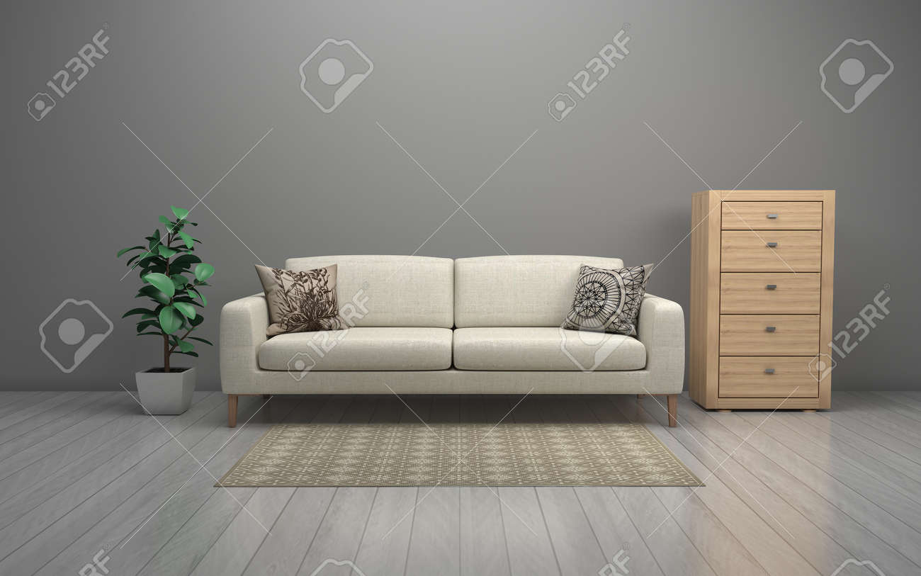Realistic Mockup of 3D Rendered of Interior of Modern Living Room with Sofa - Couch and Table - 140127064 Realistic Mockup of 3D Rendered of Interior of Modern Living Room with Sofa - Couch and Table - 140127064