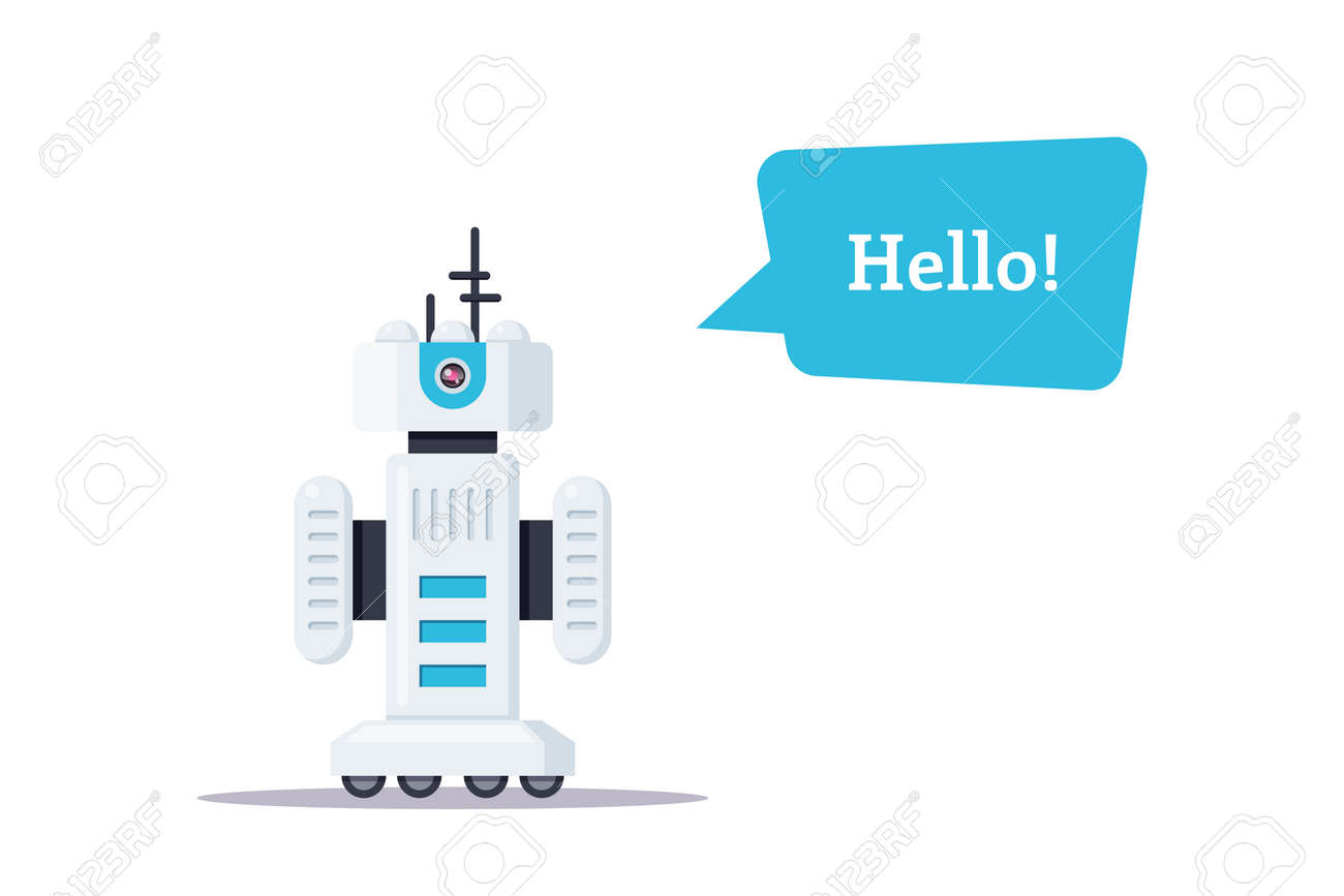 Picture Of Robot Isolated On White Background Droid Icon Forex - 