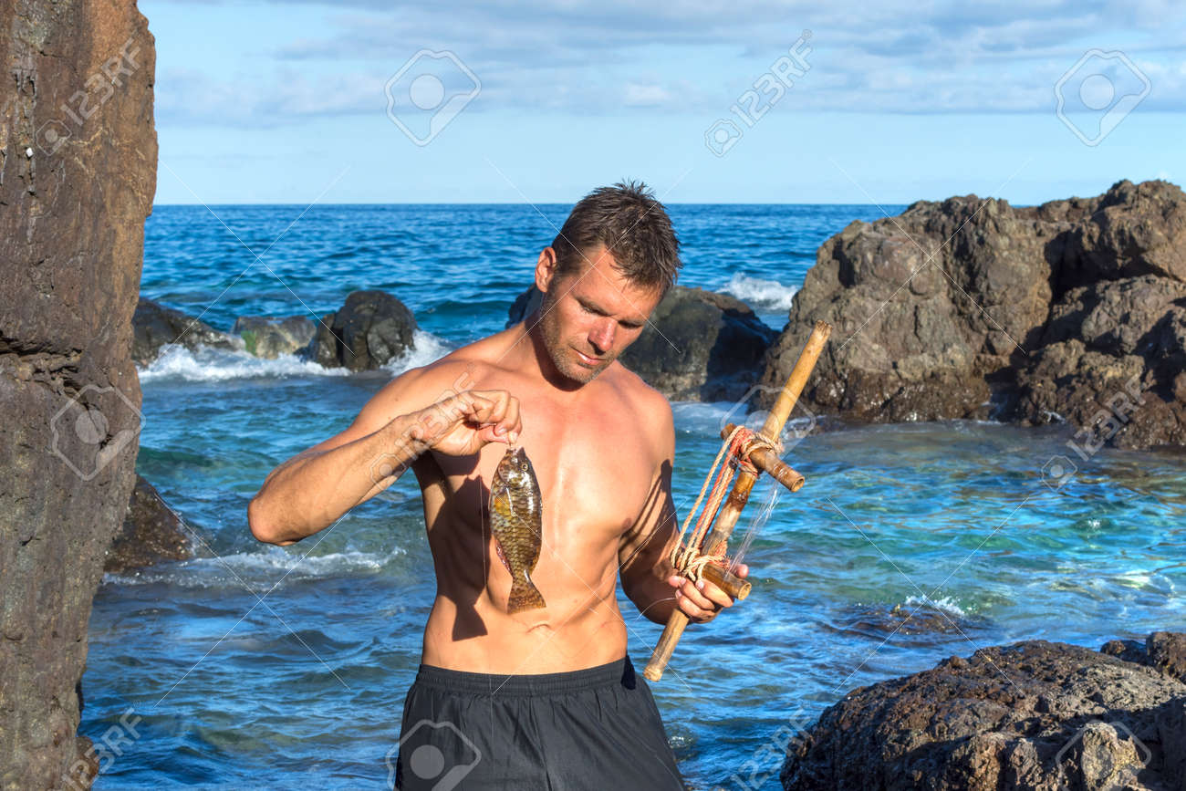 primitive fishing rod