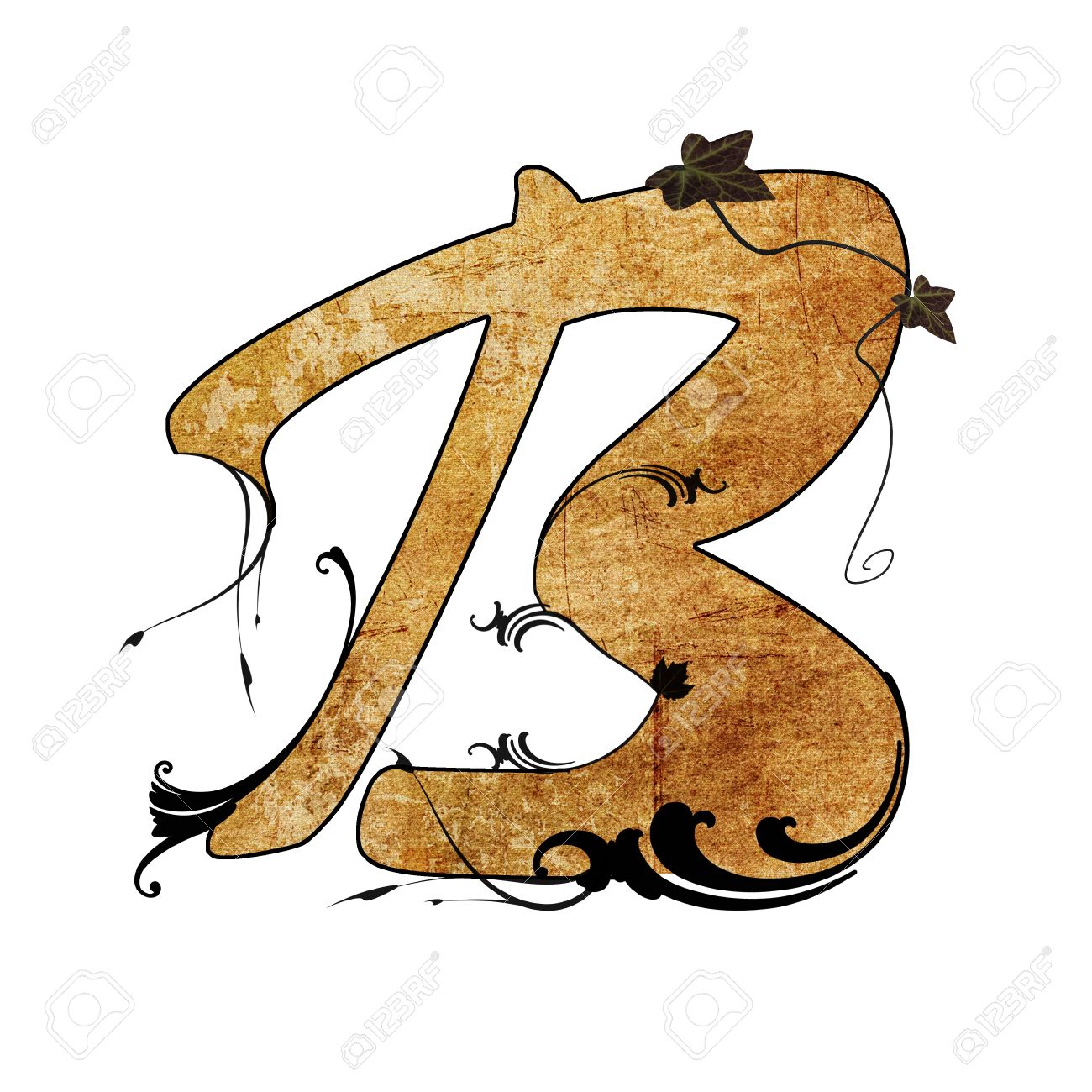 original baroque font b letter stock photo picture and royalty illuminated letter b